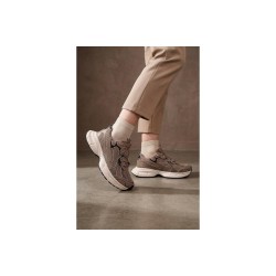 Кросівки жіночі Fashion бежеві з екошкіри та текстилю